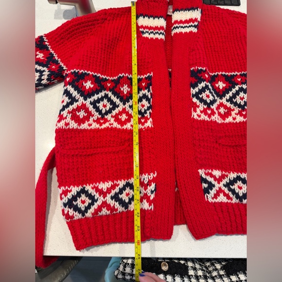 Camp Kitschy Knits Starsky Hand Knit Wool Sweater 34‎ - Picture 9 of 11